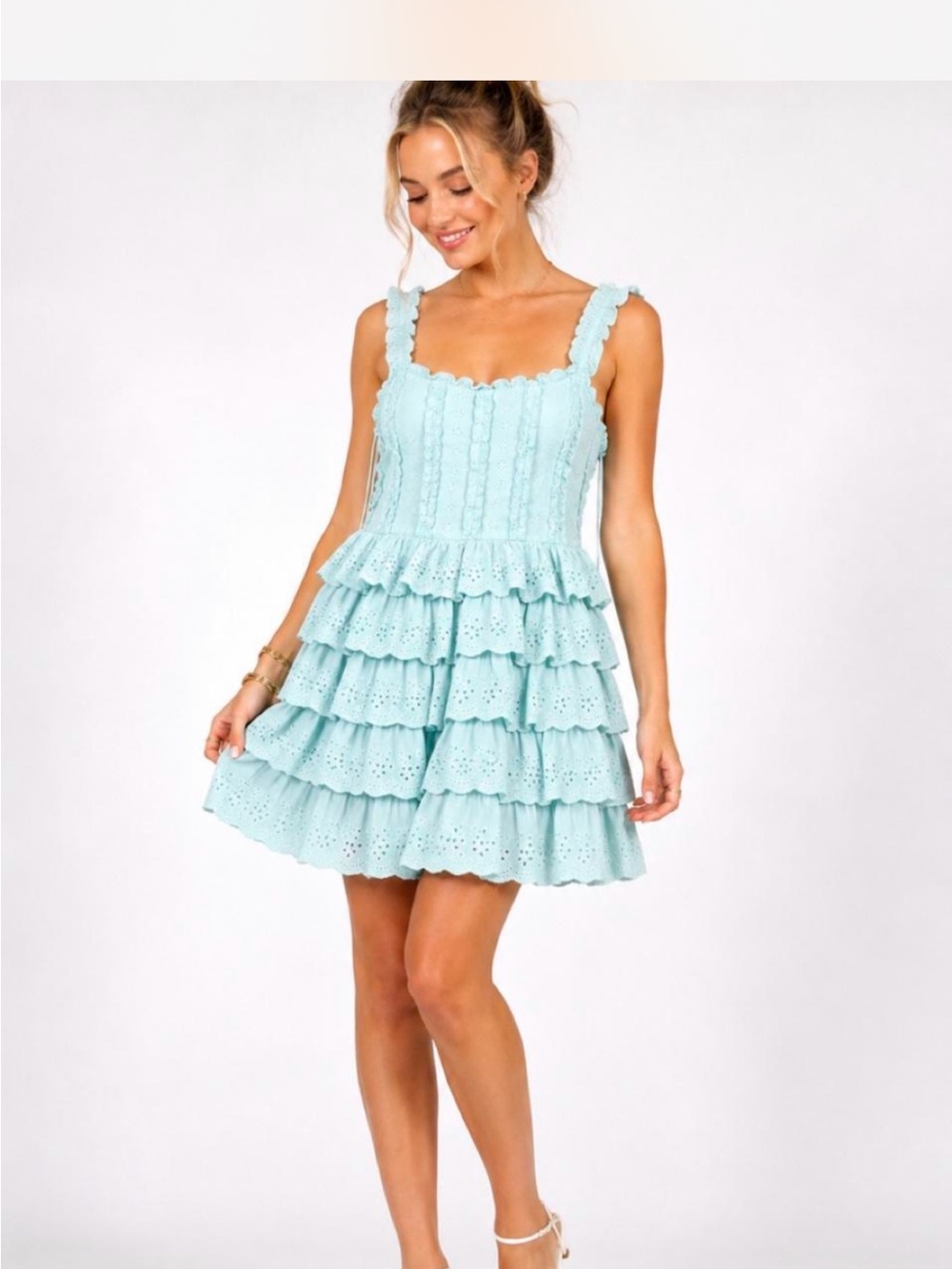 Altar’d State Ariel Ruffle Mini Dress - Picture 1 of 7